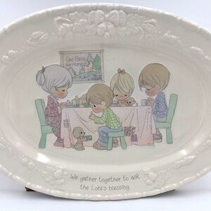 1994 Precious Moments Rare Large Porcelain China Serving Platter – 18” x 13”